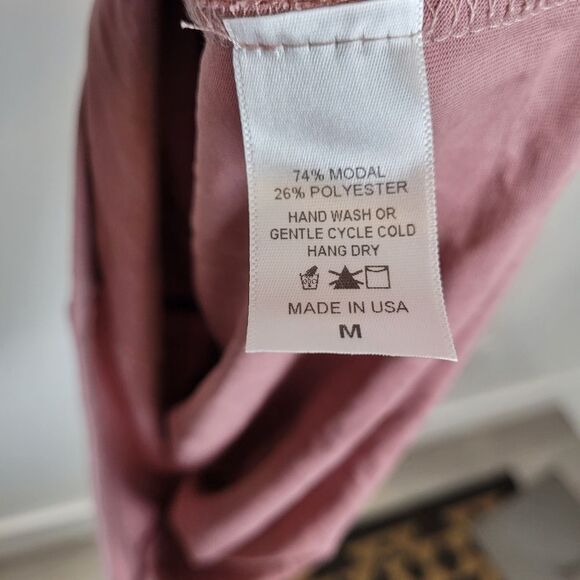 Brigitte Brianna Midi Dress Twist Front Lavendar Purple Modal Cotton Medium - Picture 11 of 11